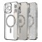 Husa MagSafe pentru Apple iPhone 16 Pro Max, Techsuit, Luxury Glitter, Argintie