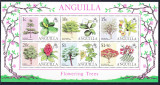 DB1 Flora Pomi Copaci Flori Anguilla 1976 MS. MNH
