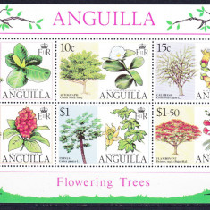 DB1 Flora Pomi Copaci Flori Anguilla 1976 MS. MNH