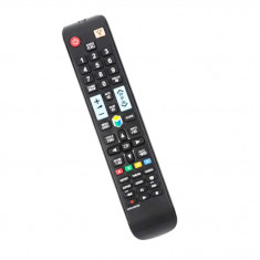 Telecomanda pentru TV LED/LCD Samsung, Tip baterie 2 x aaa, Raza de operare 8 m, Subtire, Negru