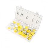 Trusa coliere furtun cu cheita 26 piese - 10x 1/2 13 mm, 6x 5/8 16 mm, 6x 3/4 19 mm, 2x 7/8 22 mm, 2x 1 25 mm