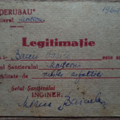 Legitimatie mester asfaltier la Derubau (Deutsche-Rumänische-Bau 8), anii '40
