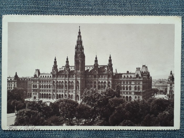 588 - Viena - Primaria / carte postala interbelica Austria Wien Rathaus
