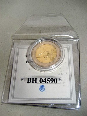 A198-UNC Melalia moneda aniversara 2 euro Athena 2004 Grecia. foto