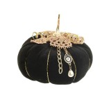 Pumpkin decor Black Velvet 12 cm, Inart