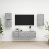 VidaXL Set dulapuri TV, 5 piese, gri beton, PAL