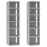 Pantofare, 2 buc., gri beton, 27,5x27x102 cm