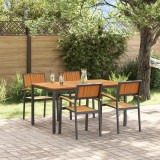 Gossi set de dining pentru gradina din 5 piese din lemn solid de acacia si metal