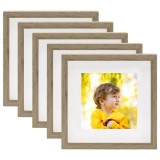 Rame foto 3D, 5 buc., natural, 28x28 cm, pt. foto 20x20 cm