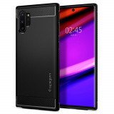 Husa Spigen Rugged Armor pentru Samsung Galaxy Note 10+ Plus Negru Mat, Carcasa