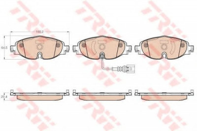 Set placute frana,frana disc AUDI A3 Sportback (8VA) (2012 - 2016) TRW GDB1956 foto