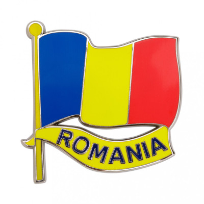 Magnet de frigider, steag Romania, MB242 foto