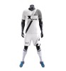 Echipament Fotbal MBrands Alb, Marimea L, Tip Dri-Fit, Material Sintetic - Tricou, Sort, Jambiere - Calitate Pakistan