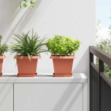 vidaXL Vază pătrată pentru flori 6 pcs Roșu cărămidă 43 x 43 x 33.5 cm 42020328