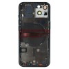 Carcasa Completa iPhone 13, Negru, cu Suport SIM, Butoane, Flex Magsafe, Geam si Rama Camera Spate - Originala