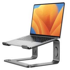 Suport ergonomic pentru laptop Loryergo, pentru laptopt uri cu diagonala cuprinsa intre 10 si 15.6 inchi, metal, gri