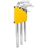 Cumpara ieftin Set 9 chei hexagonale, crom vanadiu, 1.5-10 mm, argintiu