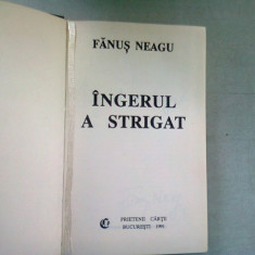 INGERUL A STRIGAT - FANUS NEAGU