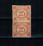 1896 - Taxa de Factagiu, filigran Stema culcat, pereche nestampilata, cu sarniere
