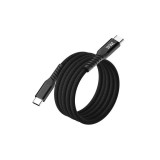Cablu magnetic USB-C - USB-C 1m 3A/20V 60W negru Well