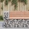 vidaXL Bancă de grădină design gabion 92x71x65,5 cm lemn masiv Douglas 834381
