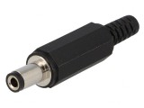 Mufă alimentare DC 5,5/2,5mm cu manşon pe cablu, Lumberg