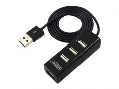 Hub USB UNITEK Y-2140 4x USB 2.0 mini negru foto