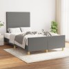 VidaXL Cadru de pat fără saltea, gri &icirc;nchis, 120x200 cm, textil 3124880