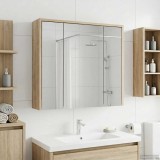 vidaXL Dulap cu oglindă pentru baie Stejar Sonoma 63,5 x 16 x 62,5 cm 889153