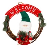 Cumpara ieftin Coronita decorativa din lemn pentru usa, Alska, Mos Craciun