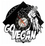 GO VEGAN!-ceas de perete