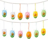 Set de 12 oua colorate pentru Paste Naler, plastic, multicolor, 6 x 4 cm