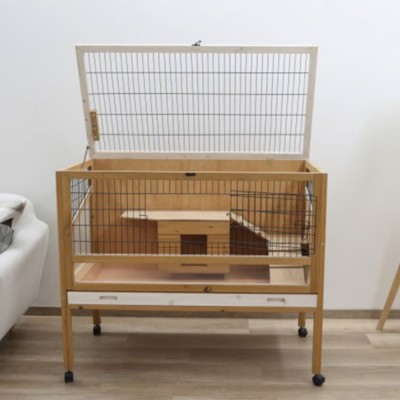 Kerbl Cușcă animale mici Indoor Deluxe, 115x60x92,5 cm, lemn, 82725 foto