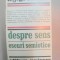 DESPRE SENS - ESEURI SEMIOTICE de A.J. GREIMAS ,1975