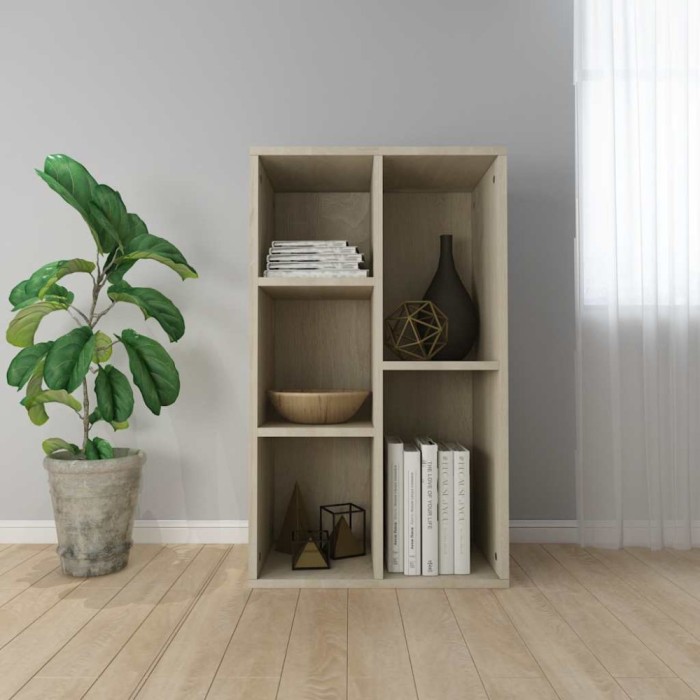 vidaXL Bibliotecă/Dulap, stejar sonoma, 50x25x80 cm, lemn prelucrat 800165