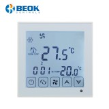 Cumpara ieftin Termostat cu fir pentru aer conditionat BeOk TDS23-AC2, Compatibil cu sisteme HVAC SmartElectro IntelligentHouse