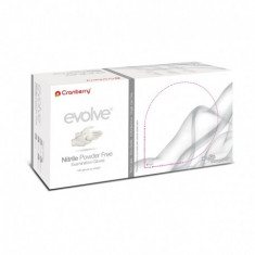 Manusi nitril albe Evolve M Cranberry foto