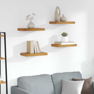 vidaXL Raft de perete 4 pcs Maro 40 x 23,5 x 4 cm Lemn compozit 42019943 foto