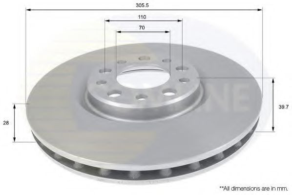 Disc frana ALFA ROMEO SPIDER (939_, 939) (2006 - 2010) COMLINE ADC1828V