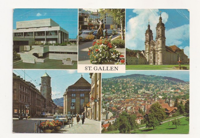 SH1-Carte Postala-ELVETIA , St. Gallen 675 m ,Circulata 1970
