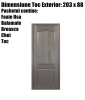 Usa Interior Gri 203x88 Reversibila Stanga Dreapta Plina Baie Camera Casa + Toc + Broasca