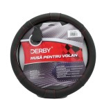 Husa volan piele naturala DERBY Rosu (37-39 cm)