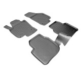 Set de 5 covorase cauciuc 3D stil tavita premium pentru Skoda Superb II din 2008-2015, Recambo