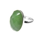 Inel argint reglabil cu aventurin natural fatetat 18x13 MM