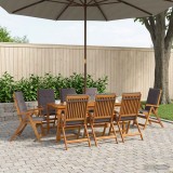 Cumpara ieftin Set de dining pentru gradina, 9 piese 8-Locuri natural