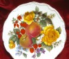 FARFURIE DECORATIVA PORTELAN ENGLEZESC ARGYLE BONE CHINA DECOR FLORI SI FRUCTE 20.5 CM