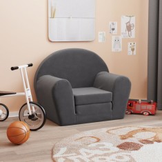 Gossi canapea extensibila pentru copii, antracit, plus moale