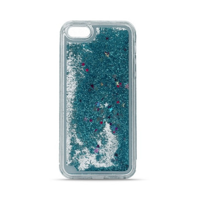 Husa APPLE iPhone 4\4S - Glitter Lichid (Albastru) foto