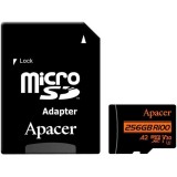 Card microSDXC UHS-I U3 V30 A2 Apacer 256GB R100 cu adaptor SD