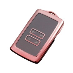 Husa Cheie Compatibila cu Renault Megane, Kadjar, Captur, Clio Smartkey 4 Butoane, Tpu, Roz
